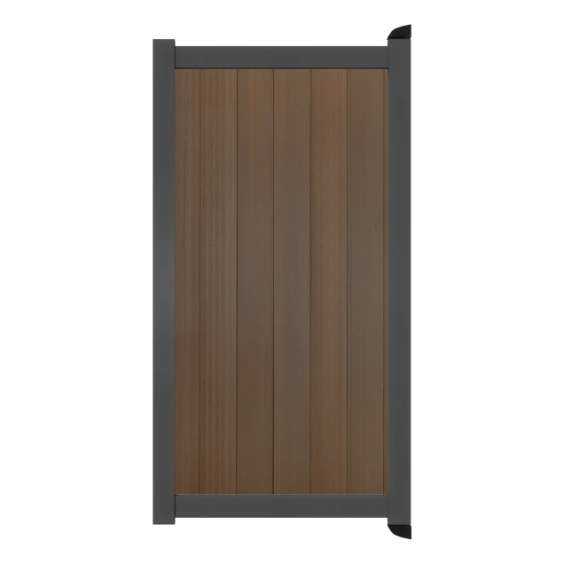 Poort Profi-Fence | 97x186cm | Natural Savanna Brown | Verticaal | Antraciet aluminium frame
