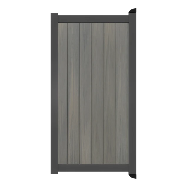 Poort Profi-Fence | 97x186cm | Natural Light Grey | Verticaal | Antraciet aluminium frame