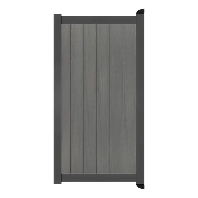 Poort Profi-Fence | 125x175cm | Natural Cloudy Grey | Verticaal | Antraciet aluminium frame
