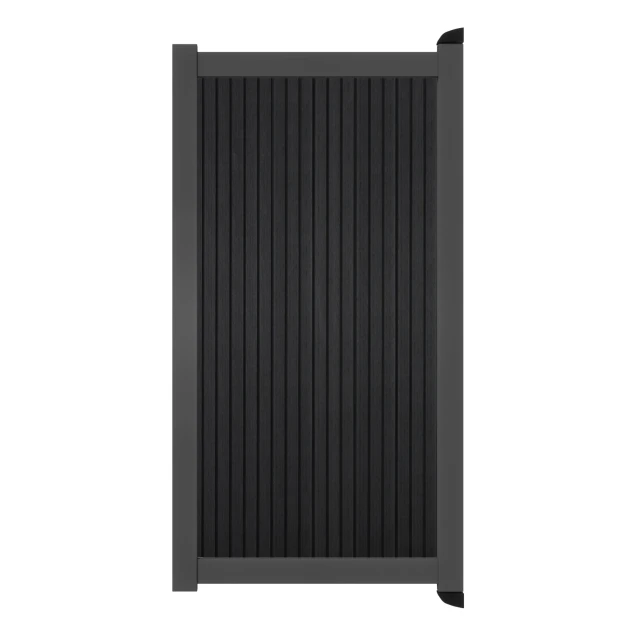 Poort Profi-Fence | 97x186cm | Rhombus Solid Black | Verticaal | Antraciet aluminium frame