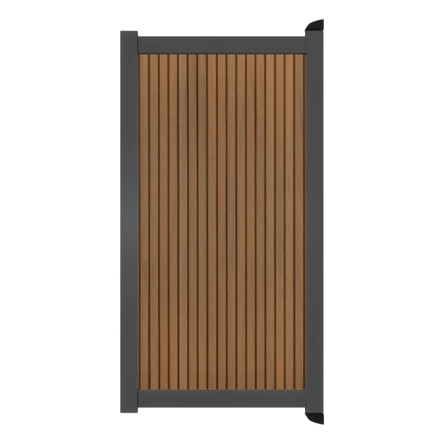 Poort Profi-Fence | 97x186cm | Rhombus Tropical Brown | Verticaal | Antraciet aluminium frame