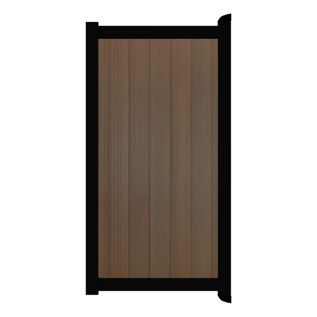 Poort Profi-Fence | 97x197cm | Natural Savanna Brown | Verticaal | Zwart aluminium frame