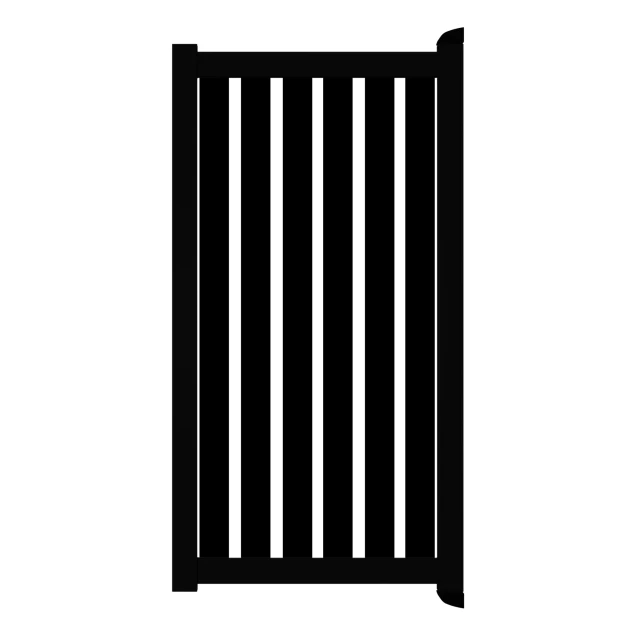 Poort Profi-Fence | 97x197cm | Sight 100 - Black | Verticaal | Zwart aluminium frame