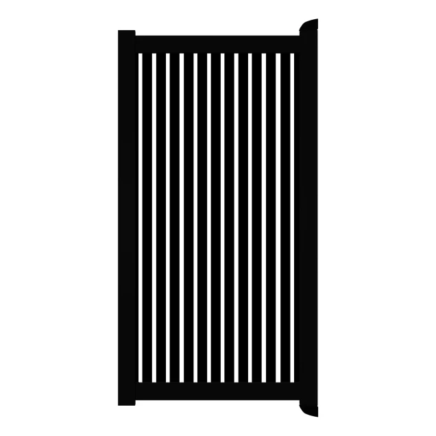 Poort Profi-Fence | 125x197cm | Sight 50 - Black | Verticaal | Zwart aluminium frame