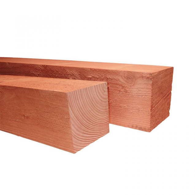Douglas fijnbezaagde Paal vers 120x120x3000mm  groen ge?mpregneerd