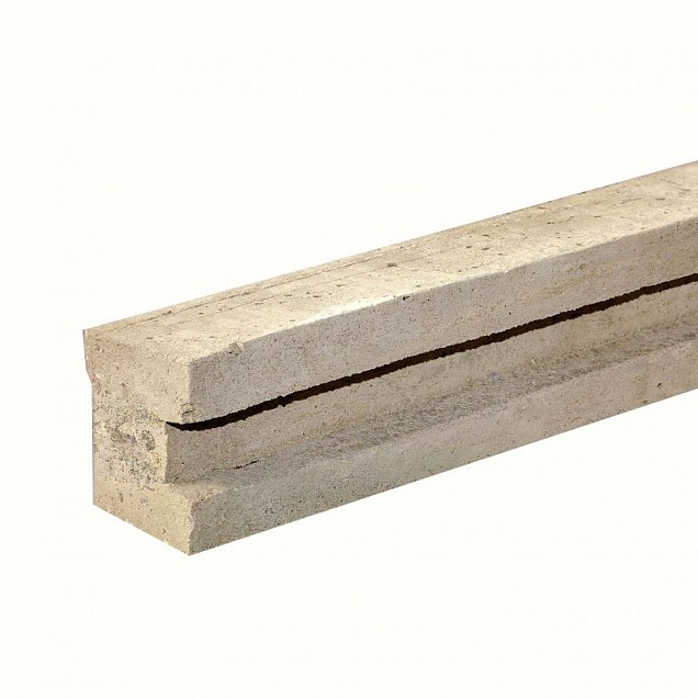 Betonpaal Hoekpaal met pin Grijs 12x12x266+60cm