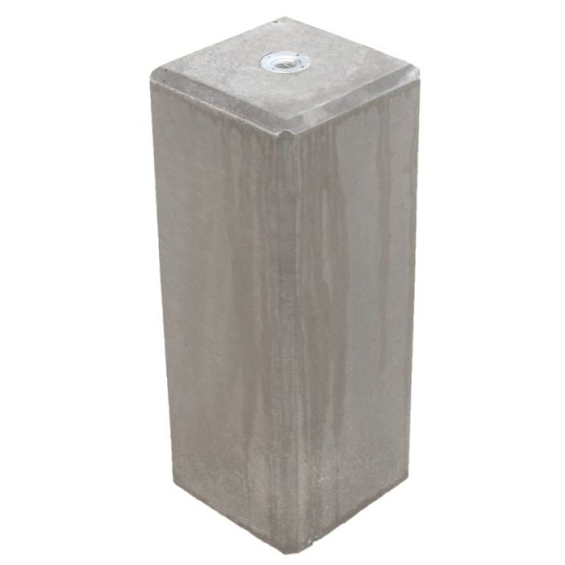 *Betonpoer Wit met facet 20x20x50cm schroefdraad M20