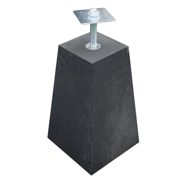*Betonpoer antraciet 15/15x24/24x40cm schroefhuls M20
