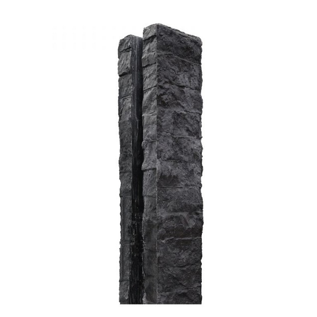 Betonschuttingpaal Granietmotief Antraciet 12x12x275cm tussensp. 216cm