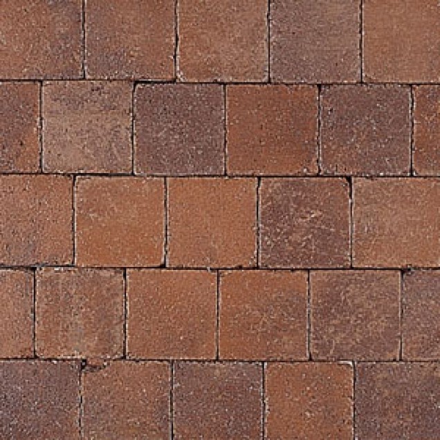 *Koppelstones Paars-bruin 14x14x6cm (op=op nog ca 5m2)