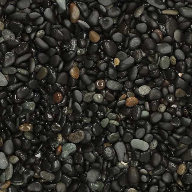 *Beach Pebbles Black 8-16 mm 25kg