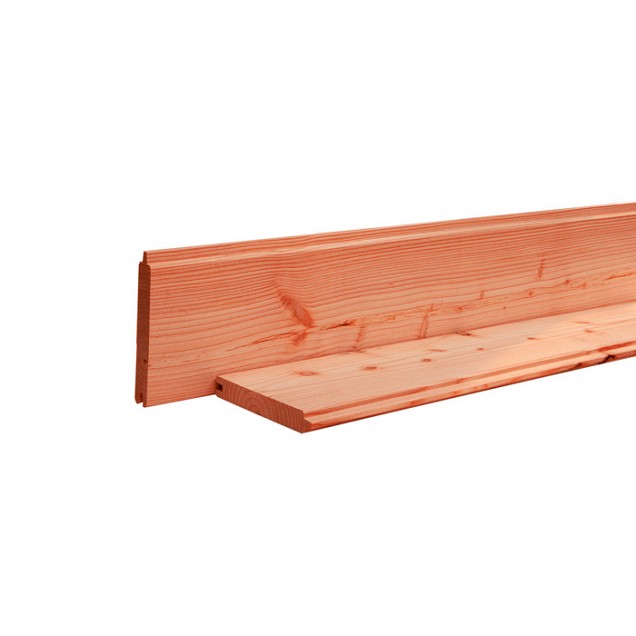 *Douglas blokhutprofiel 28x195x3000mm  groen ge?mpregneerd