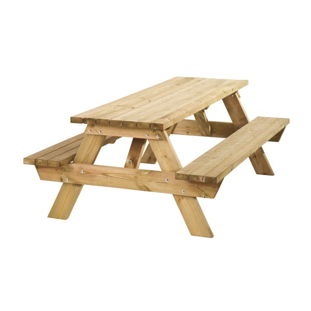 Picknickbank Bobito 42mm. extra hoog 80cm ge‹mpregneerd bladmaat 220x71