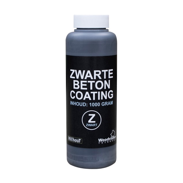 Betoncoating, zwart, in plastic fles (1 liter)