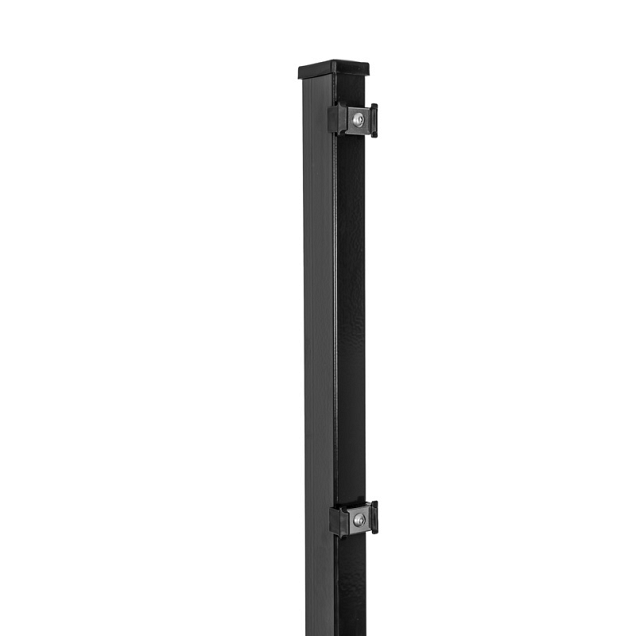Dubbel staafmat metalen Paal, 6x4x240cm, zwart.