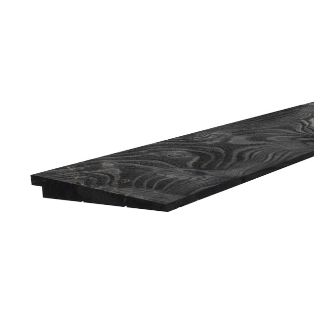 *Douglas zweeds rabat breed 11-27x195x4000mm zwart gespoten