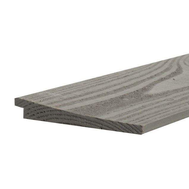 Douglas zweeds rabat breed 11-27x195x3000mm grijs gespoten