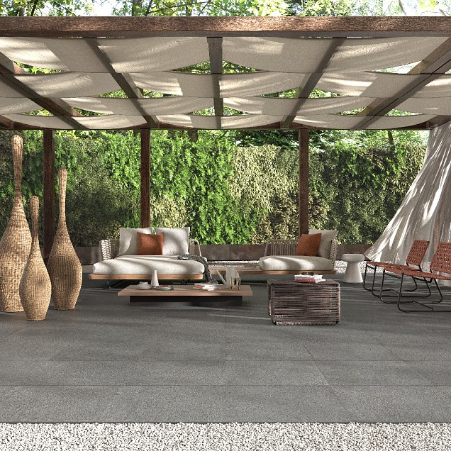 Keramische tegel 100x100x2cm Concrete Greige