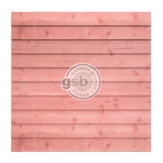 Tuinscherm Douglas enkelzijdig zweeds rabat 12-27x195mm recht rvs geschroefd 180x180cm (BxH)