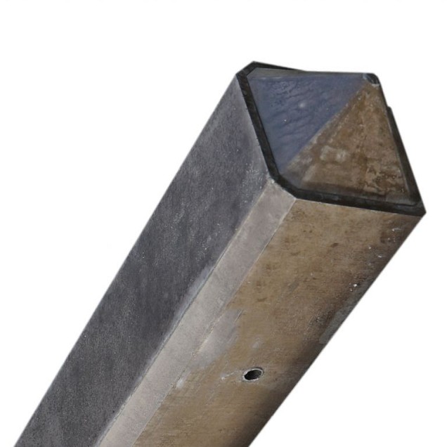 Betonpaal Punt glad Punt Bruin 10x10x195cm tussen sponning 74cm