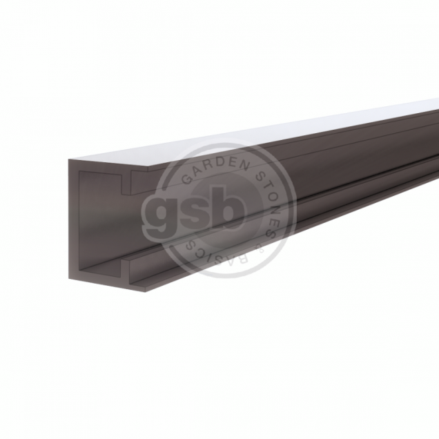 *Alu rail t.b.v. cladded fence / profi-wall 206cm