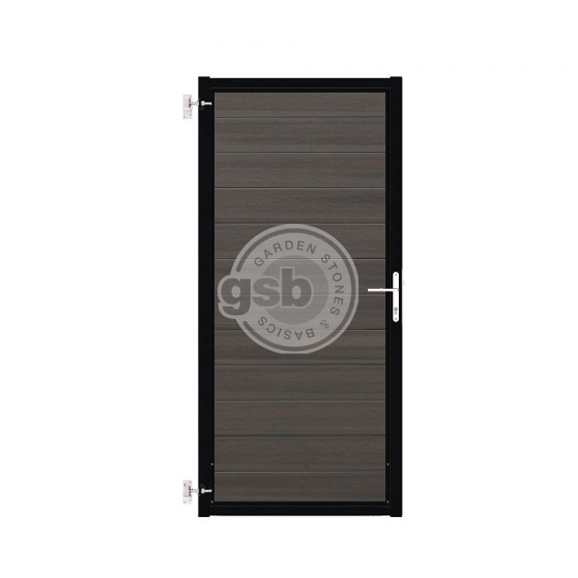 Tuinpoort Profi-Fence | Cloudy Grey | Zwart frame