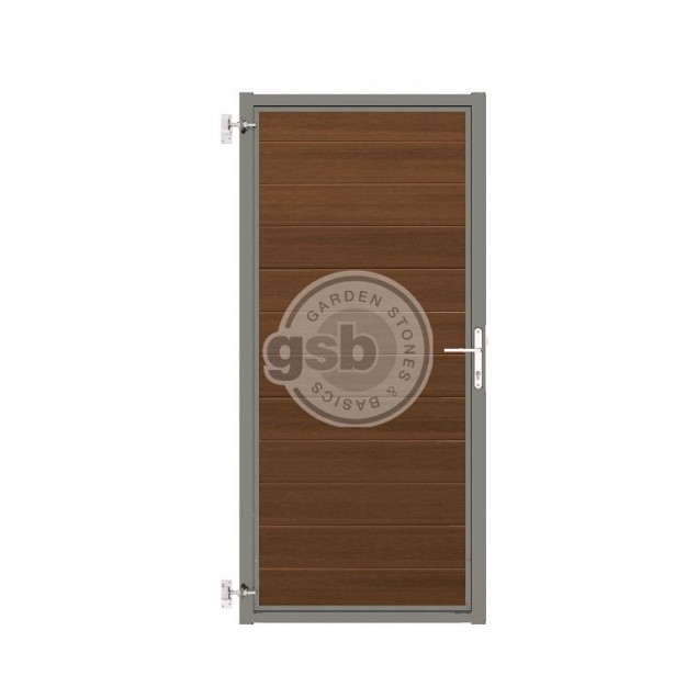 Tuinpoort Profi-Fence | Savanna Brown | Grijs frame