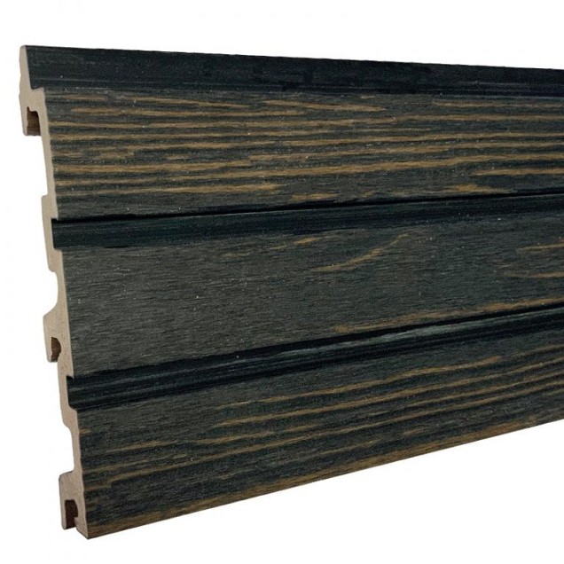 WPC Cladding Stripes Driftwood Dark 15x590cm - Triple