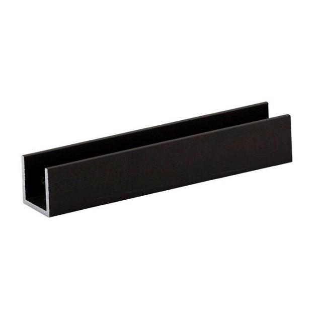 *Profi-Fence Aluminium u-profiel 24x25x1850mm zwart RAL9005 (leverbaar eind september)