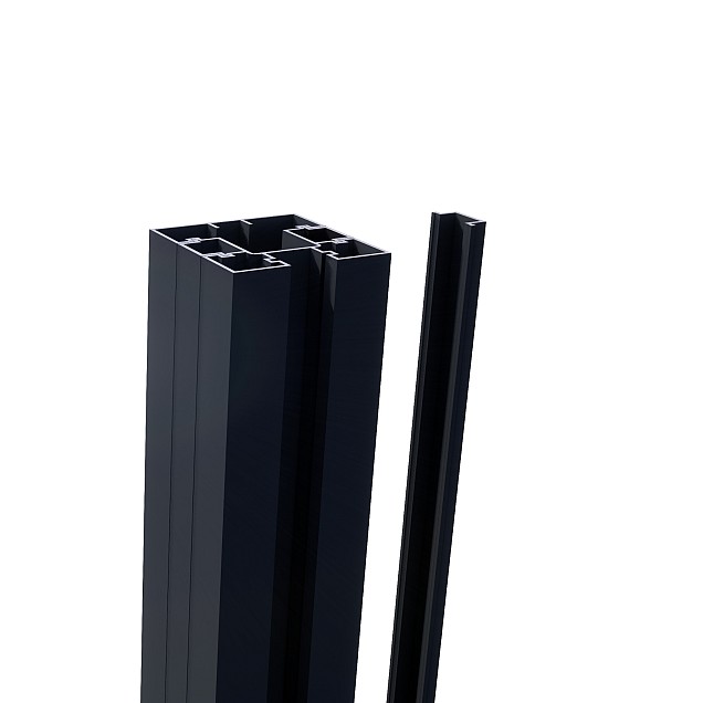 *Profi-Fence Aluminium paal incl. startblokjes 75x75x3200mm RAL7016