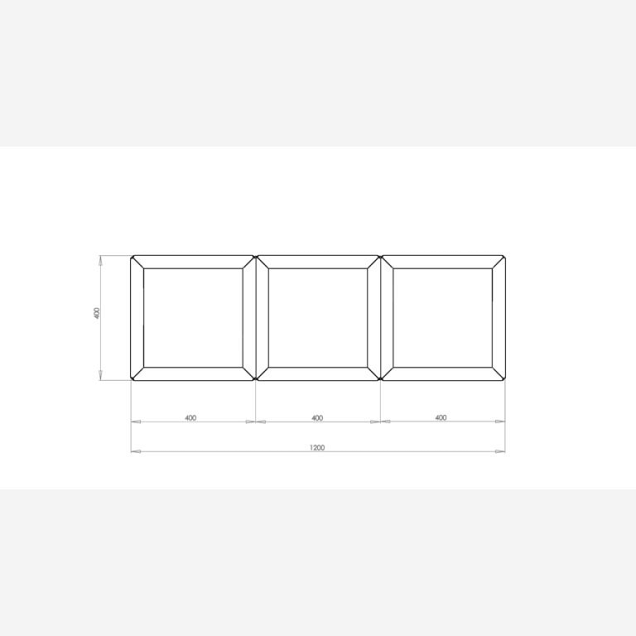 Gepoedercoat staal plantenbak Vierkant Trapmodel III 40-Zwart (RAL 9005) met bodemplaat