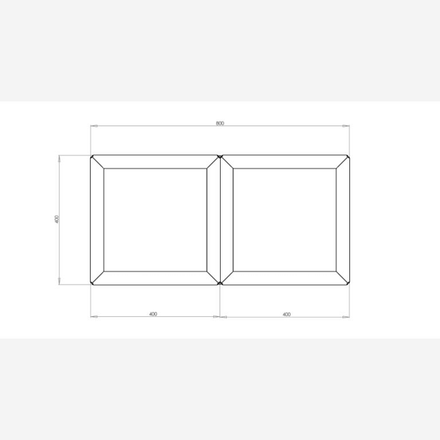 Gepoedercoat staal plantenbak Vierkant Trapmodel II 40-RAL7016  met bodemplaat