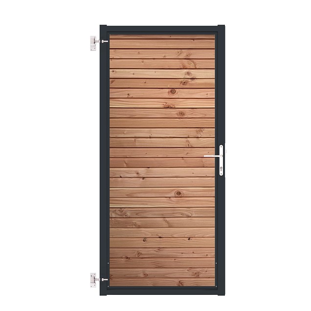 Tuinpoort Combiwood Douglas | Rhombus Double Blank | Antraciet frame