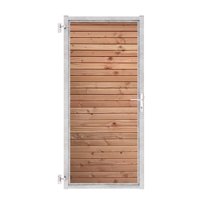 Tuinpoort Combiwood Douglas | Rhombus Triple Blank | Verzinkt frame