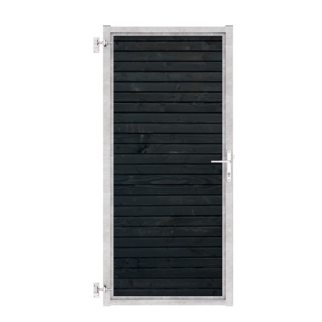 Tuinpoort Combiwood Douglas | Rhombus Double Zwart | Verzinkt frame
