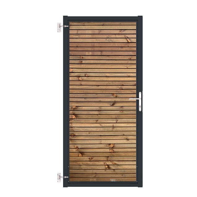 Tuinpoort Combiwood Douglas | Rhombus Triple Bruin | Antraciet frame