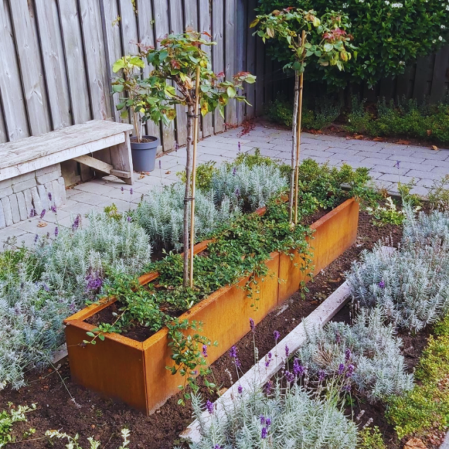 XL Plantenbak Cortenstaal Rechthoek zonder bodemplaat