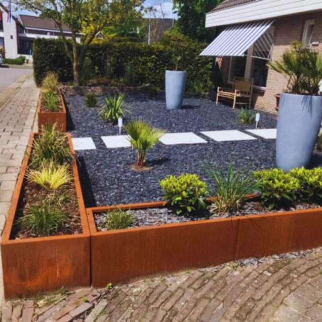 Cortenstaal plantenbak Rechthoek XL 150x50x30cm