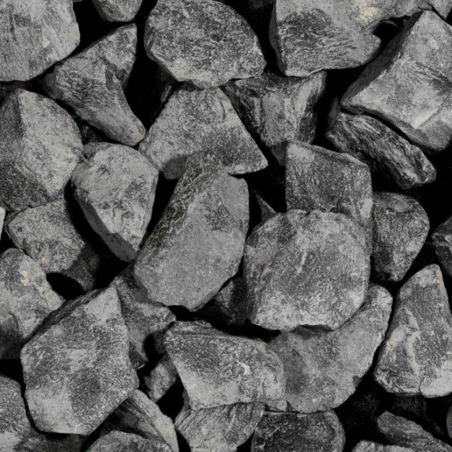 Basalt brokjes zwart 56-75mm (verpakt per minibag)