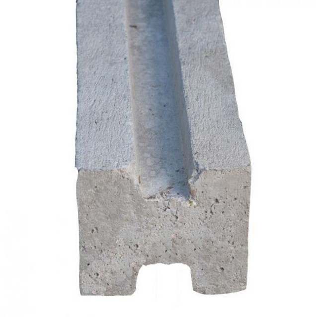 *Betonpaal Tussenpaal zonder pin Grijs 10x11x100+60cm
