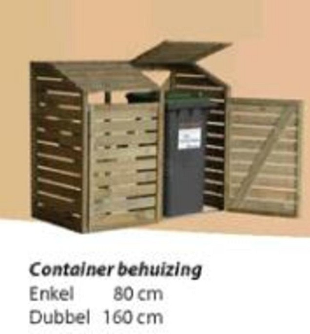 *Container-kast Dubbel Grenen 160cm