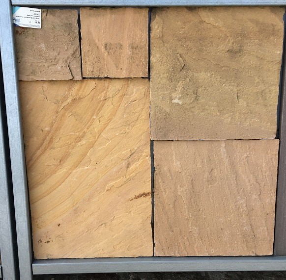 *Aanbieding Golden Leaf Romaans verband 2.5-3.5cm voorraad +-5m2