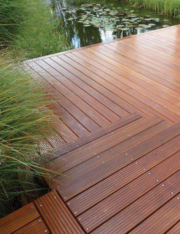 *Bangkirai vlonderplank 7-groeven 25x145x3000mm (op=op / bijna uitverkocht)