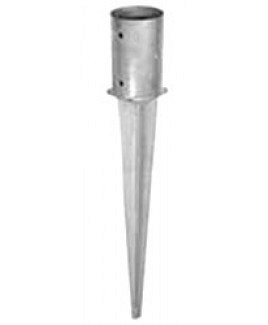 *Paalsteun puntmodel verzinkt. hoog 60cm rond 80mm