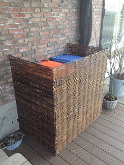 Container ombouw wilgenscherm Dubbel