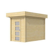 Tuinhuis Kiekendief 200x300cm, wit/antraciet gespoten.