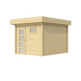 Tuinhuis Tapuit 300x300cm, groen ge?mpregneerd.