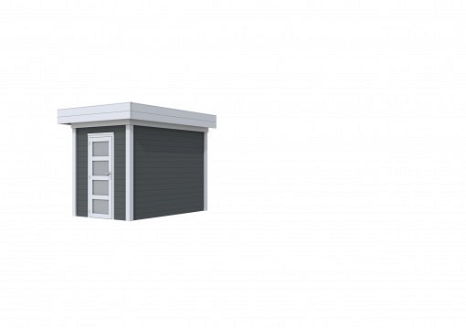 Tuinhuis Kiekendief 200x300cm, antraciet/lichtgrijs gespoten.