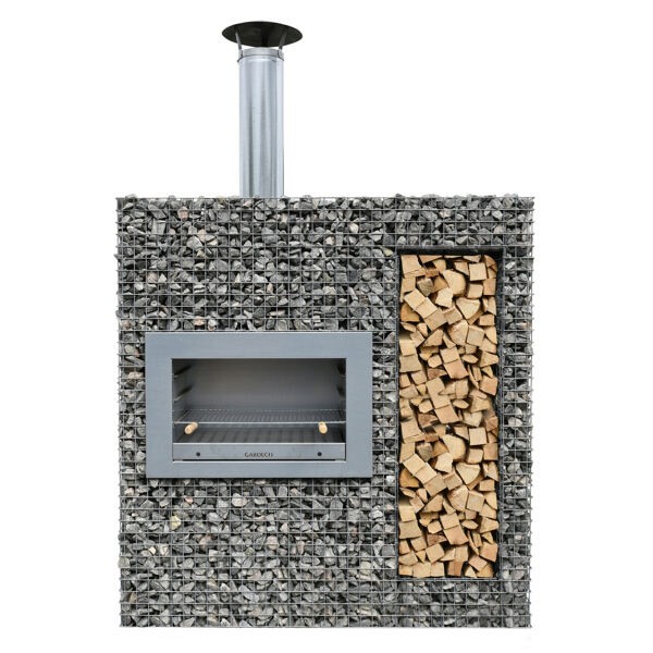 Classic Tuinhaard met houtopslag 175x180x60cm
