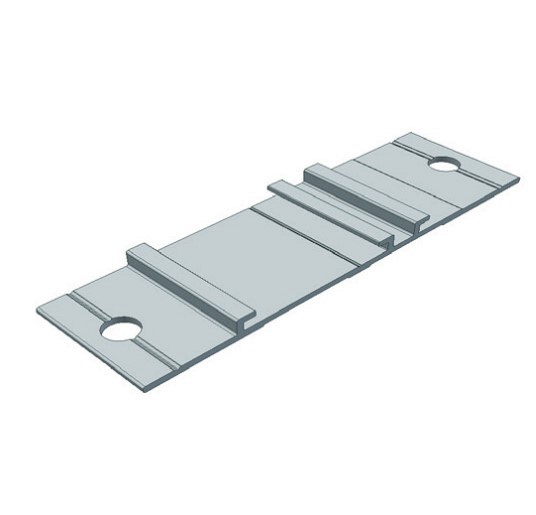 *Montageplaat vloer t.b.v. alu regel 25x35mm